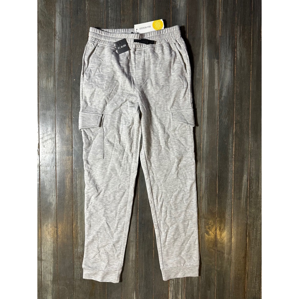 01.Algo Boys Heather Gray Cargo Jogger Pants Stitch Fix Knit Sweatpants NWT